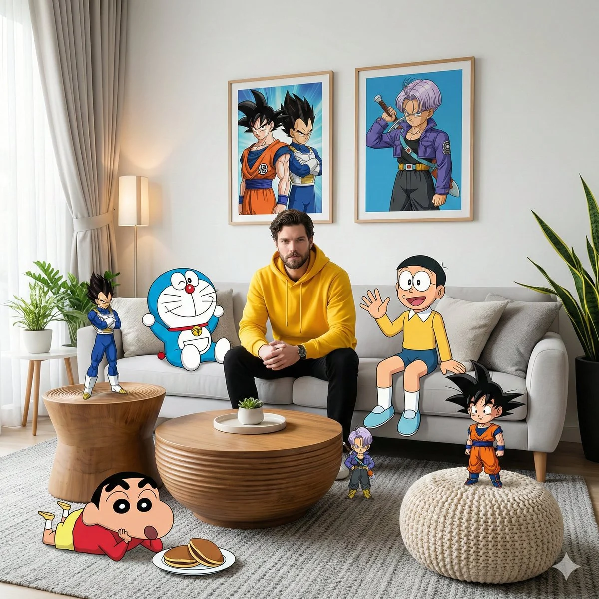 Anime Characters Invade Modern Living Room