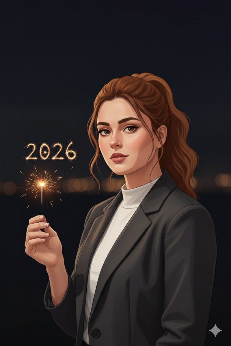 Minimal 2026 New Year Portrait