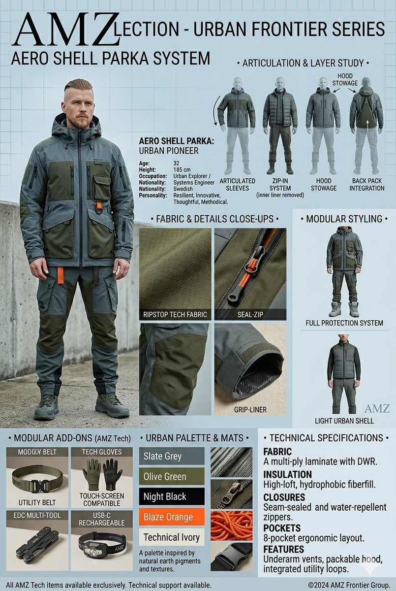 Men's Technical Outerwear Design Spec