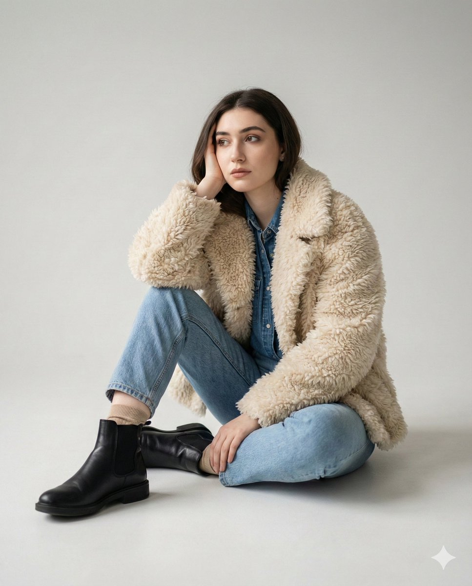 Shearling Jacket Fashion Editorial