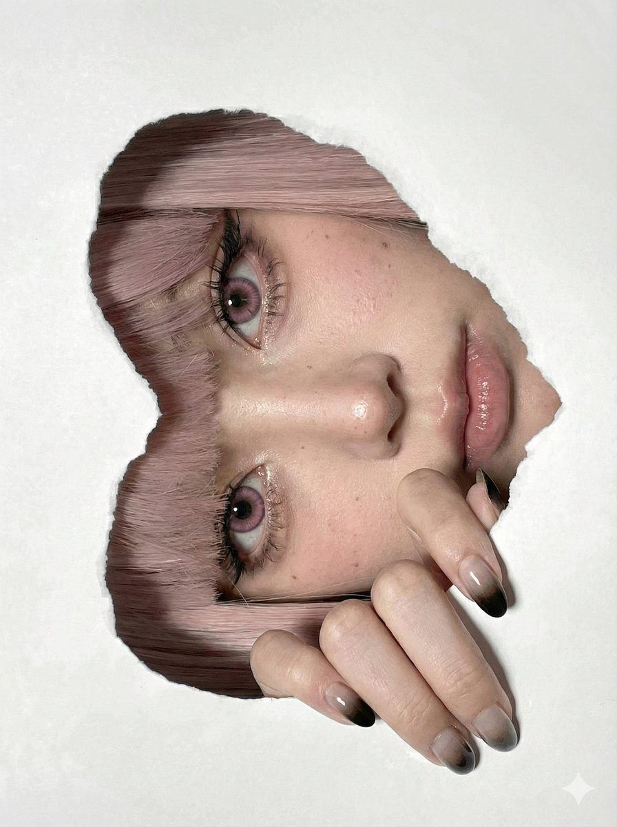 Paper Heart Peep: Porcelain Doll Gaze