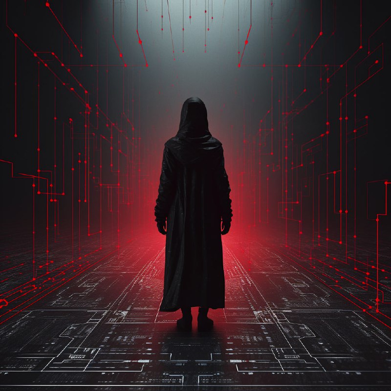 Dark Futuristic Minimalist Cyberpunk Abstract Art