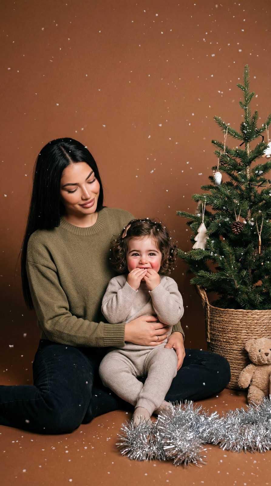 Cozy Winter Mother Child Moment