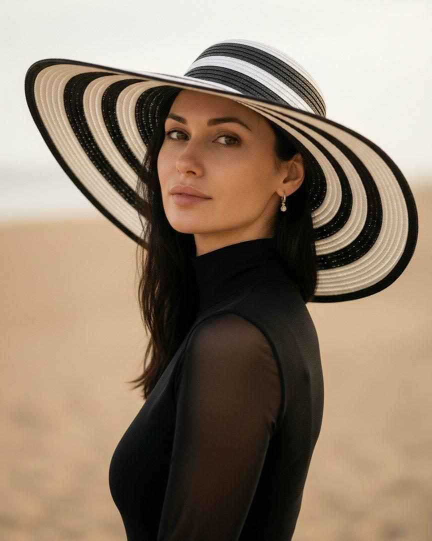 Fashion Portrait On Warm Beach