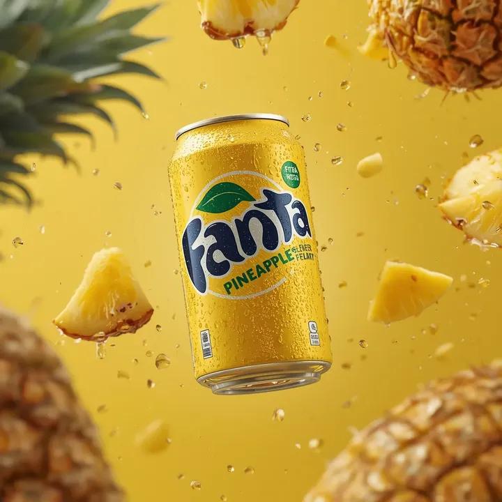 Floating Pineapple Soda Can Commercial