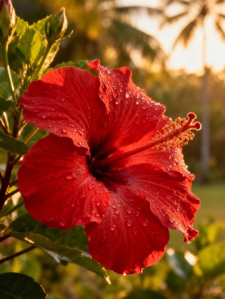 Red Hibiscus Macro Shot