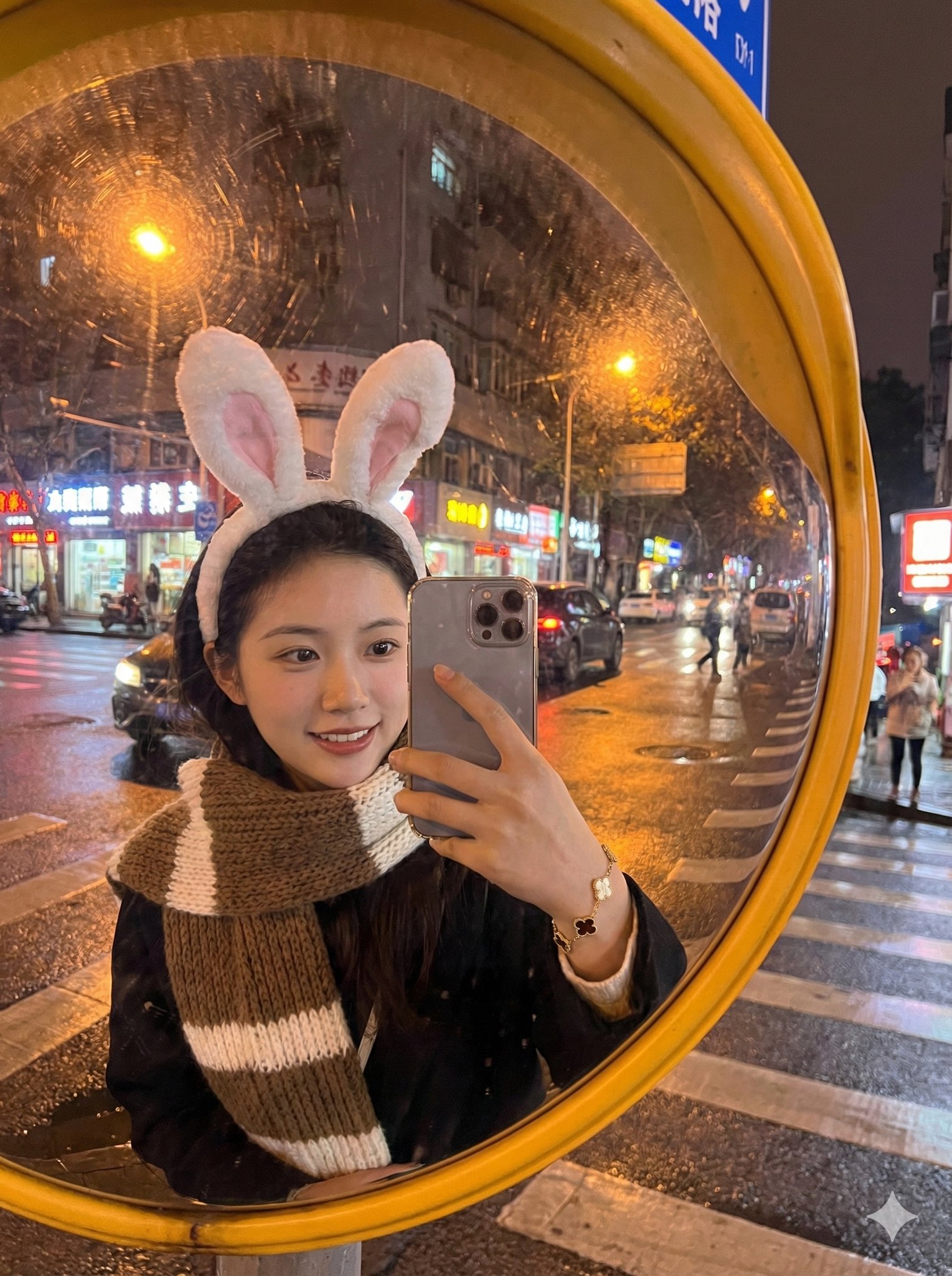 Night Selfie Bunny Idol Mirror