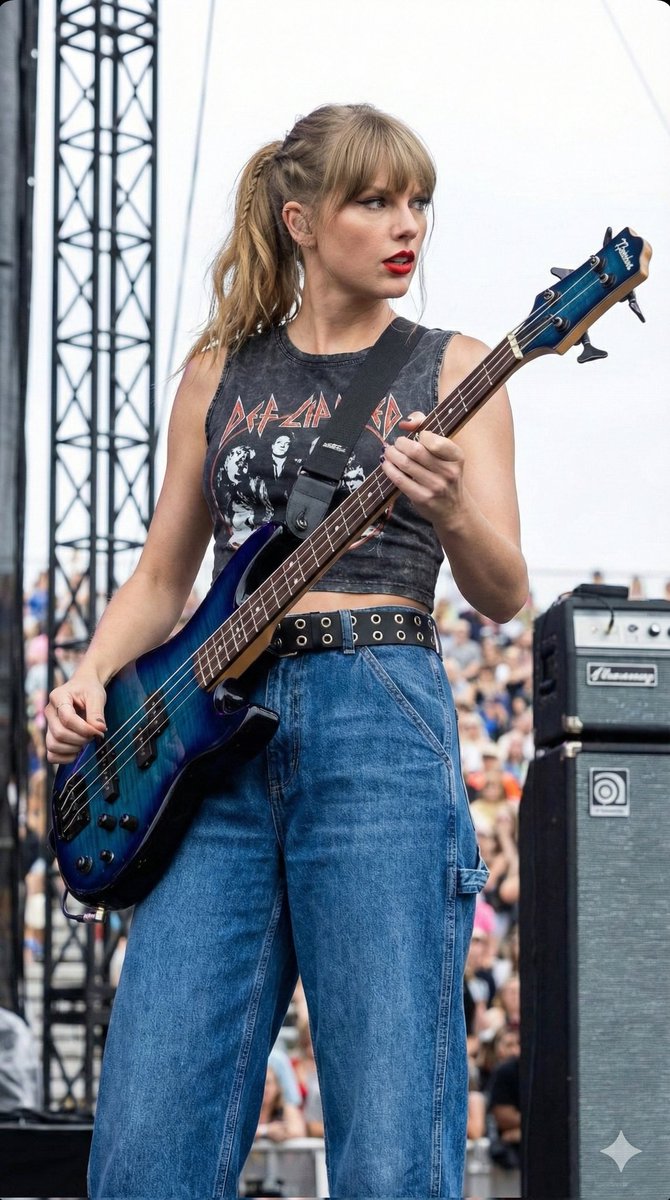 Female Bassist Live Outdoor Stage