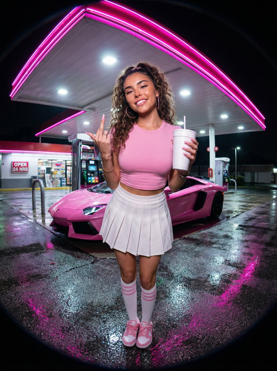 Neon Rain Pop Star Fisheye