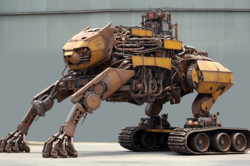 Panther Bison Machine Hybrid Built From Excavator Parts