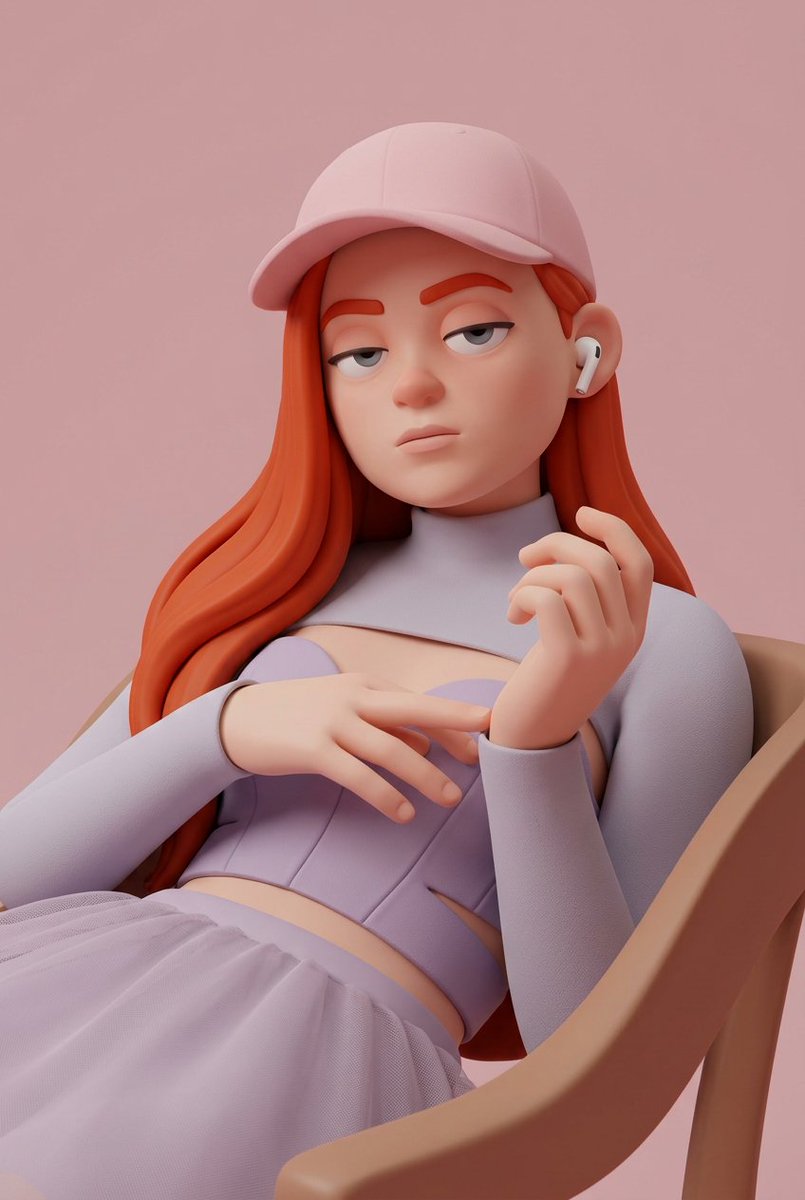 Minimalist 3D Cartoon Character Design