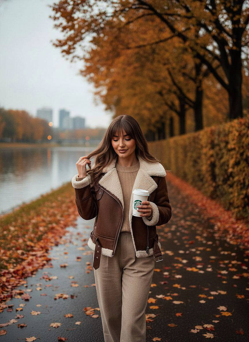 Autumn Riverside Coffee Stroll