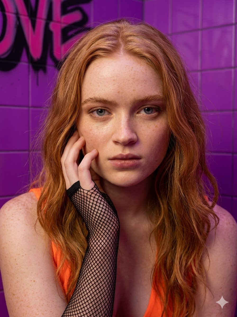 Neon Grunge Street Fashion Portrait