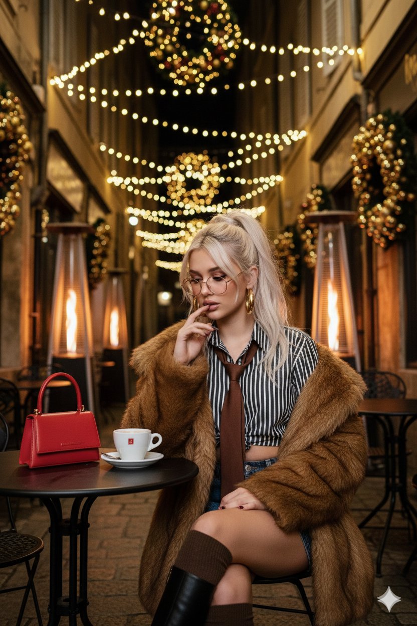 Christmas Eve European Fashion Portrait