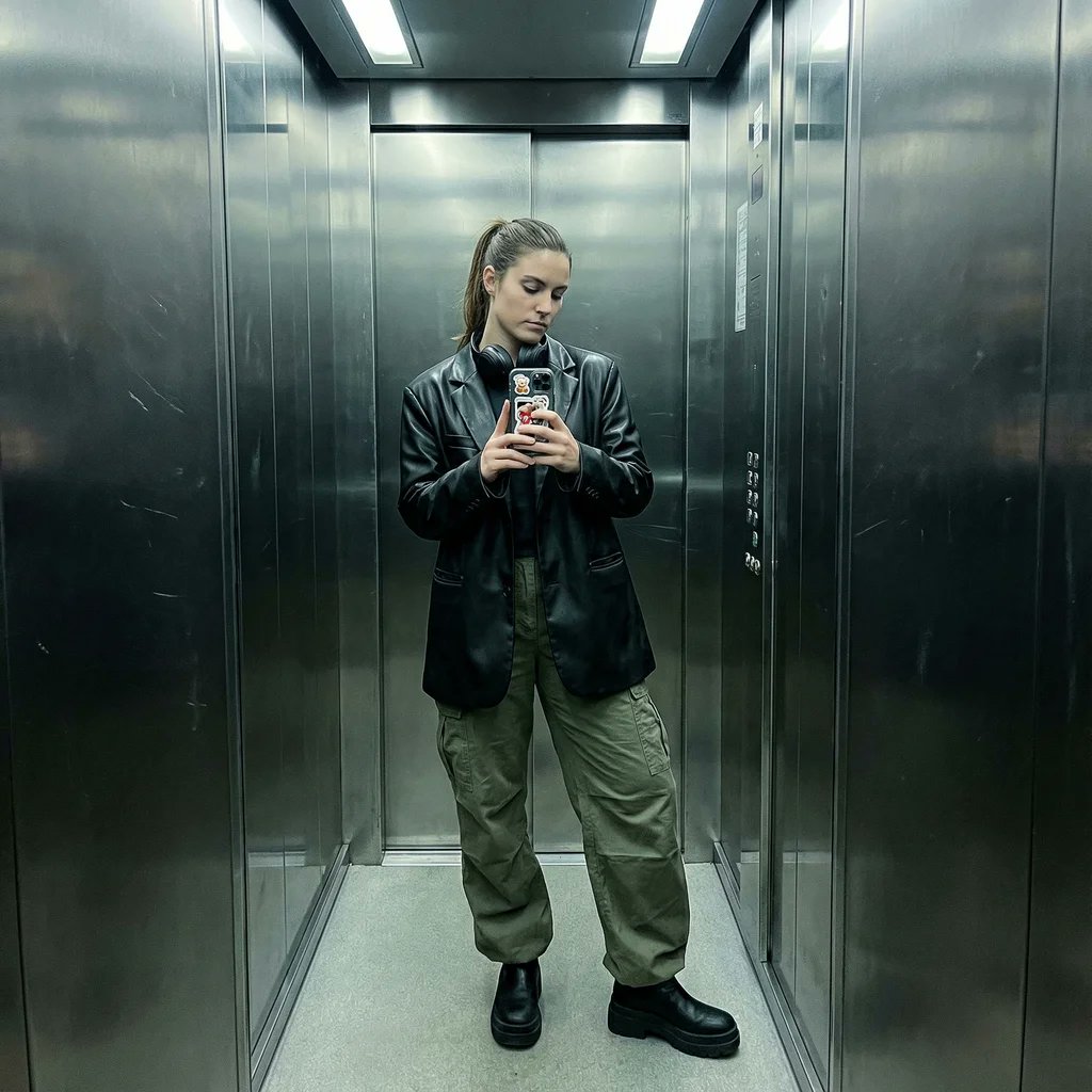 Elevator Mirror Selfie Style