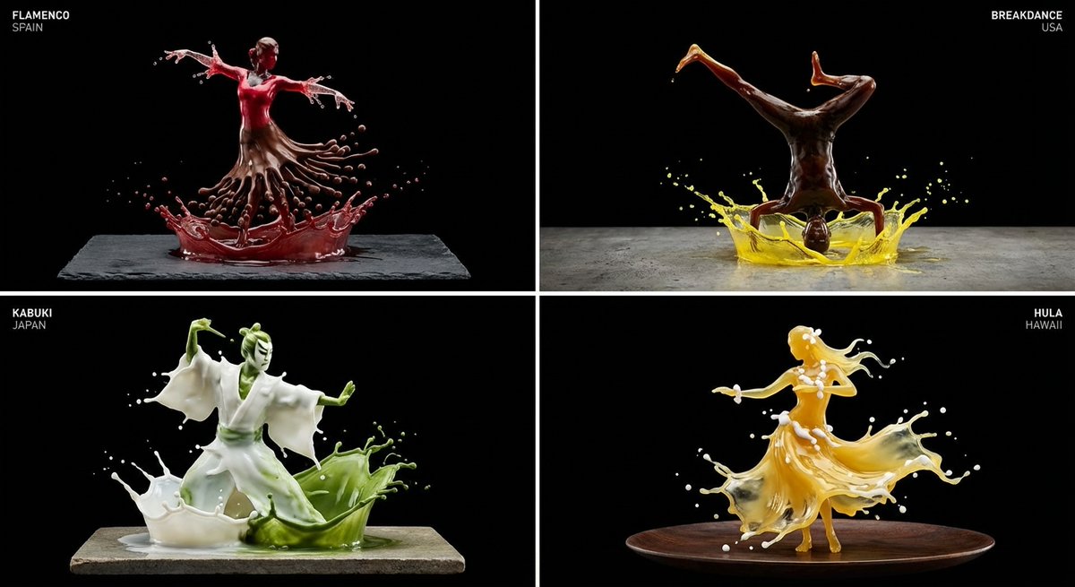 Liquid Sculptures Freeze Global Dance Souls