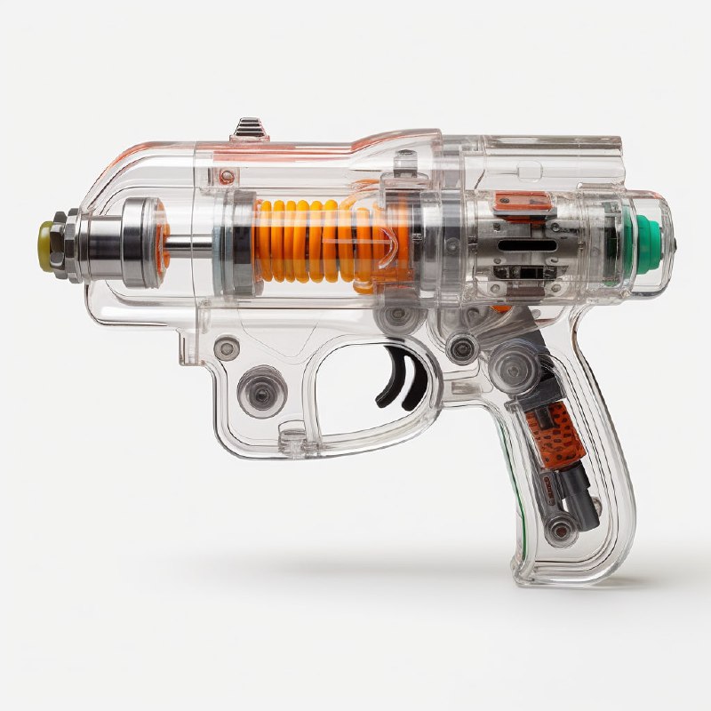 Scruffy 70s Transparent Plastic Raygun Profile Photo