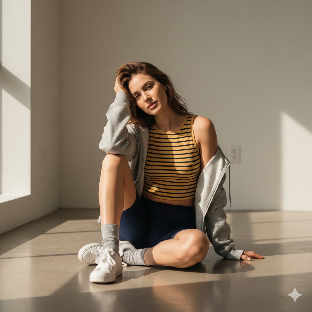 Soft Sunlight Minimalist Portrait