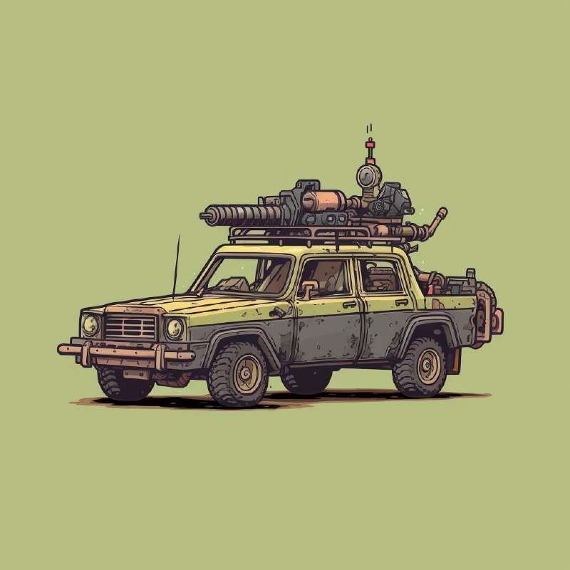 8-Bit Pixel 1950s Gasser Death Race Car With Guns