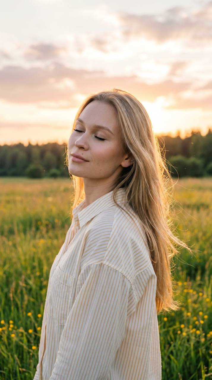 Golden Hour Girl Portrait