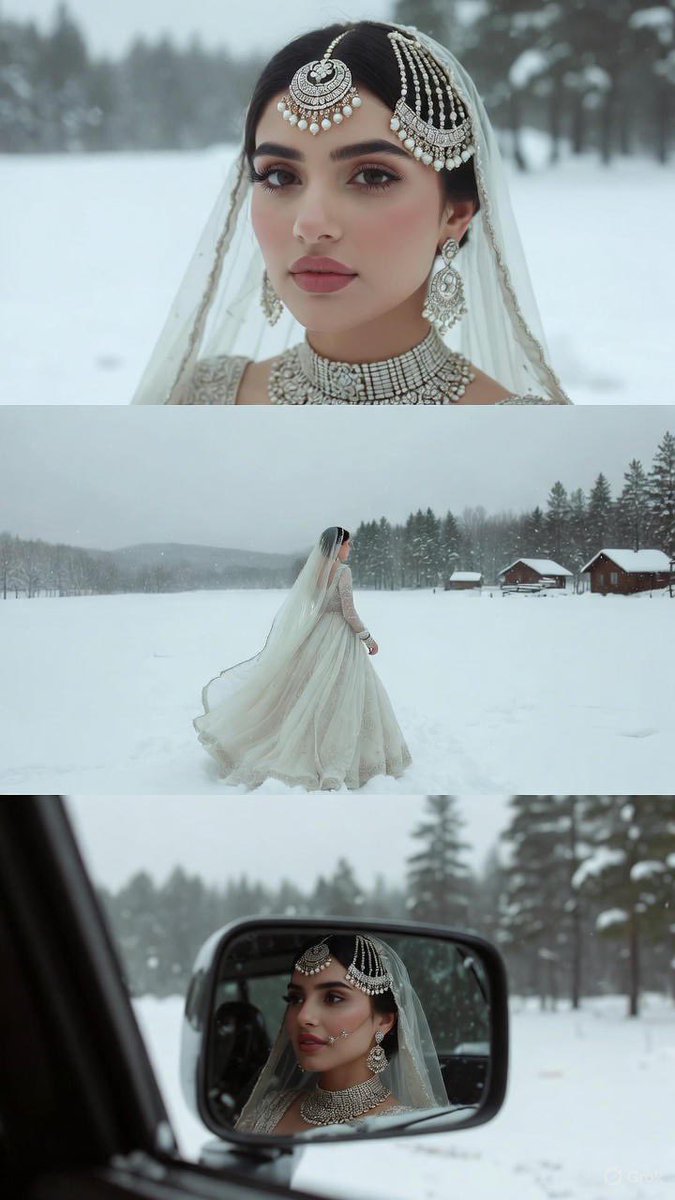 Stunning South Asian Snow Bride