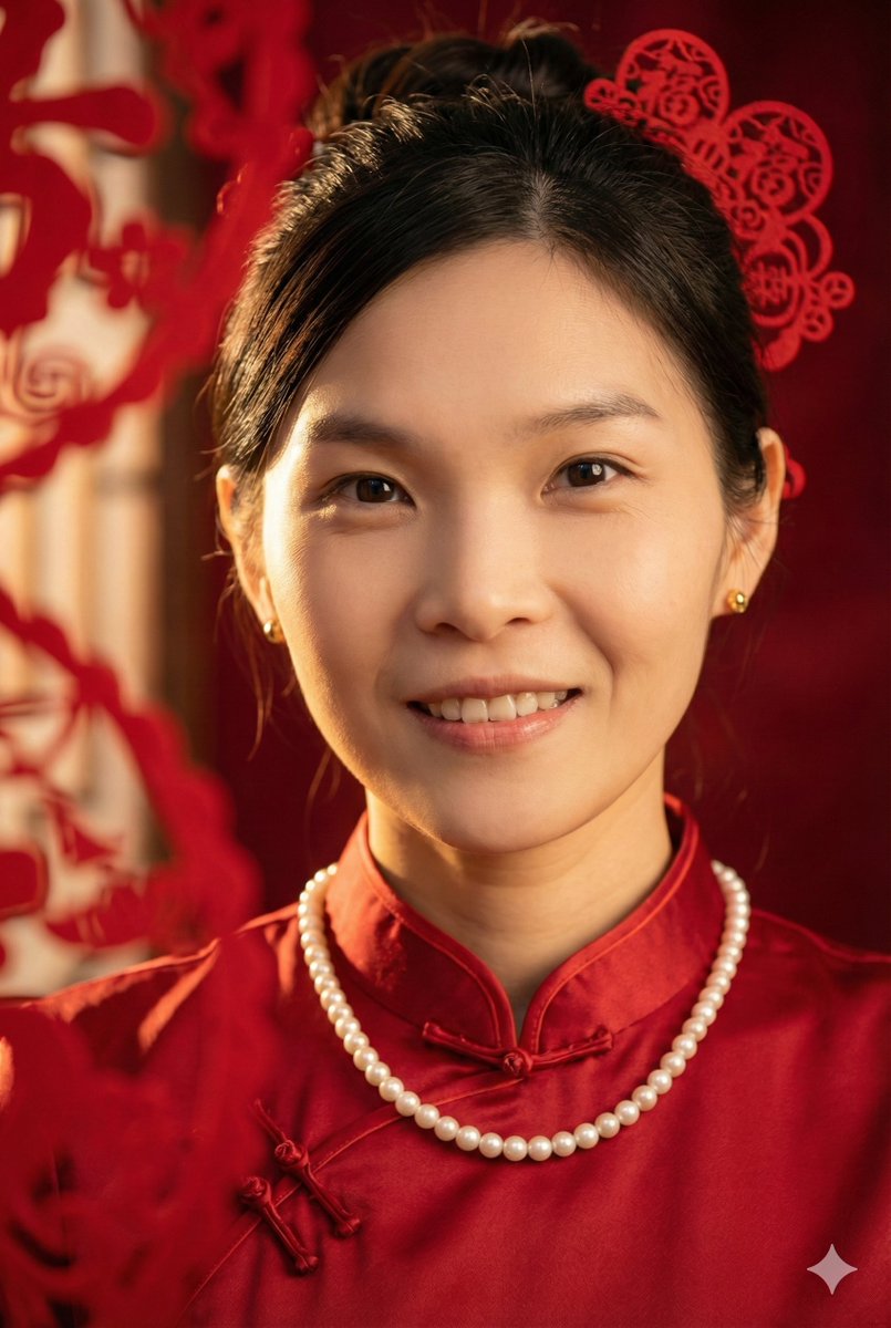 Red Qipao Chinese Portrait