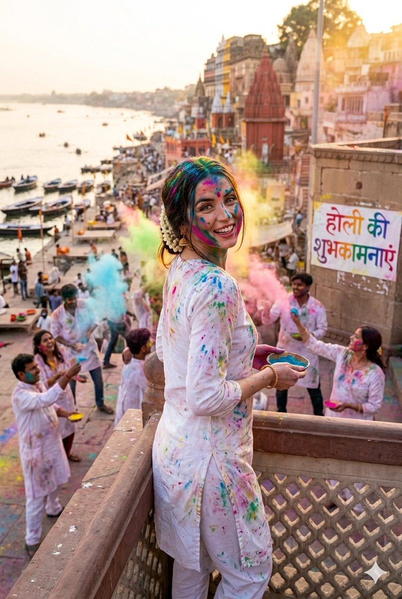 Sydney Sweeney Holi Festival Selfie