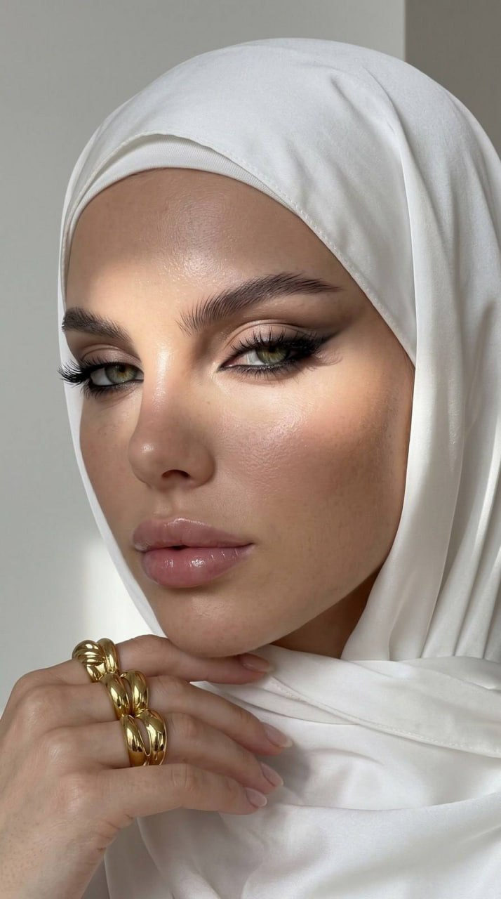 Oriental Dreamy Portrait Close-Up