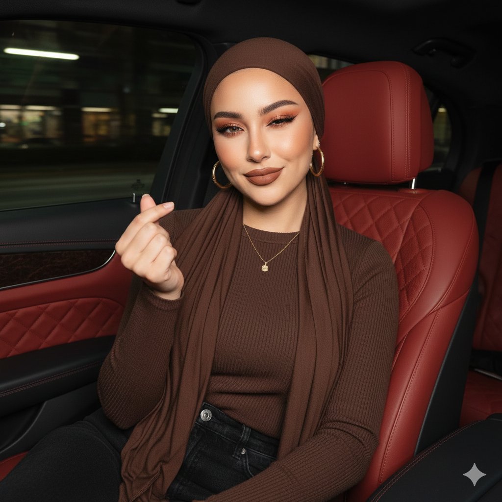Playful Wink in Luxury Night Car
