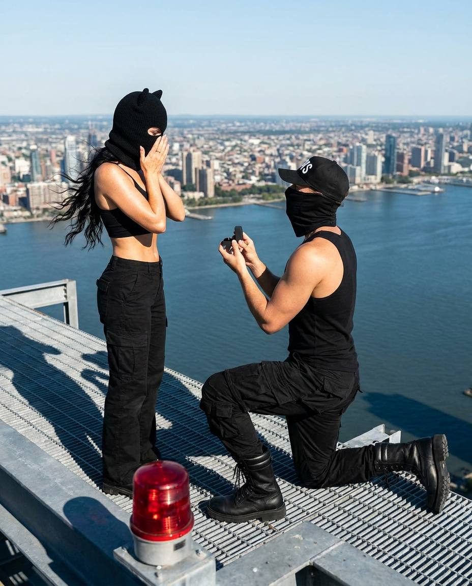Rooftop Proposal Over NYC