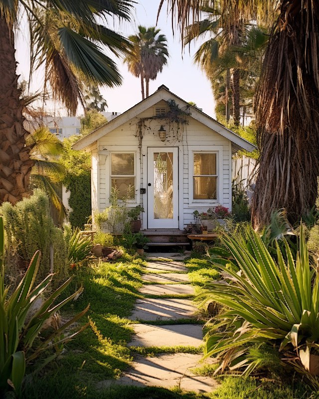 Hippie Venice Beach Cottage With Canal Garden View