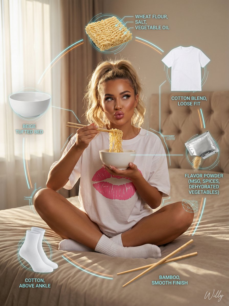 Influencer Noodle Exploded View Aesthetic