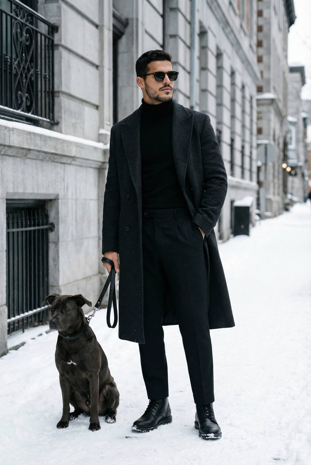Winter Old-Money Street Portrait