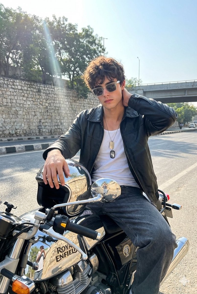Candid Chrome Motorcycle Morning Ride