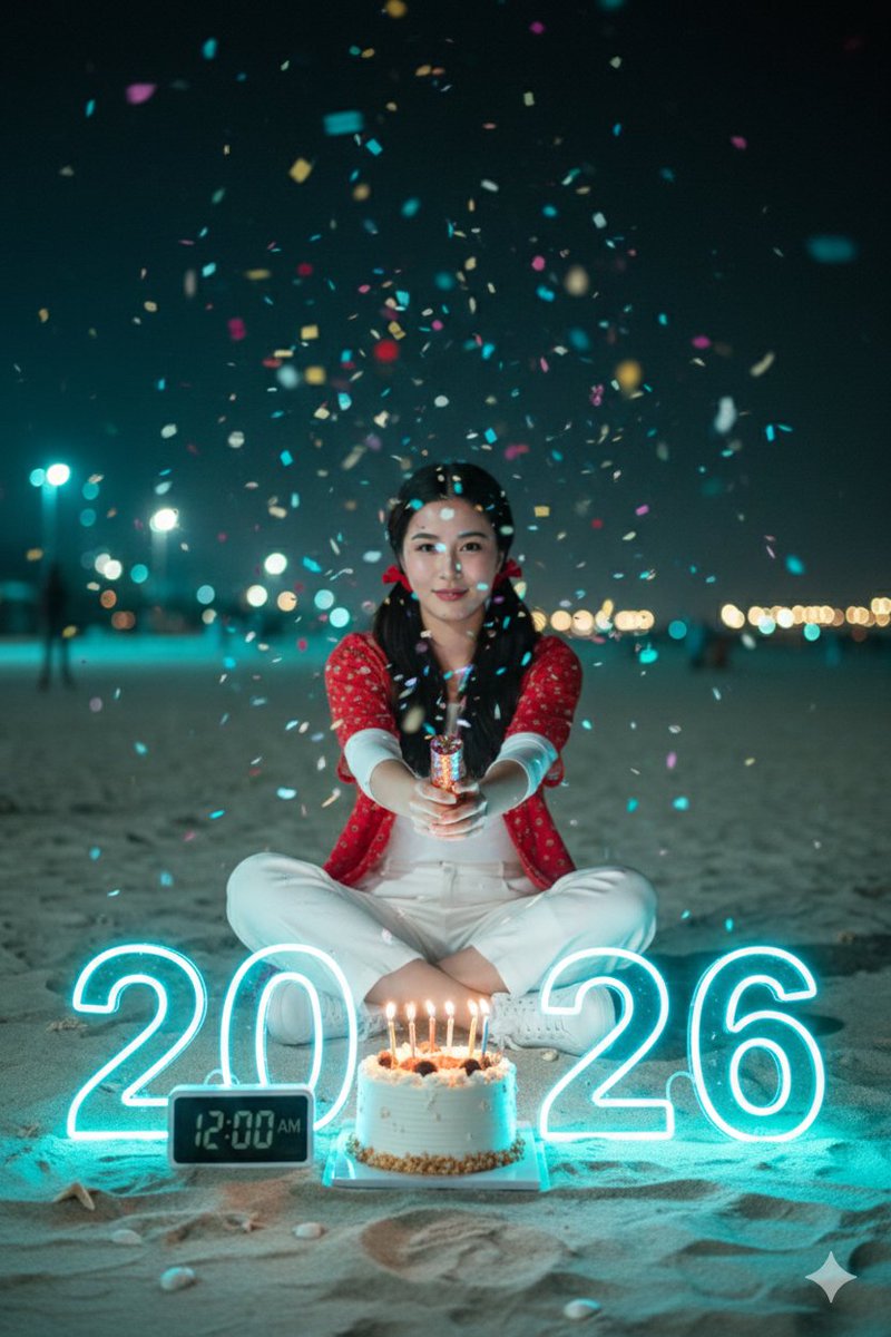 Cinematic New Year Beach Birthday Celebration