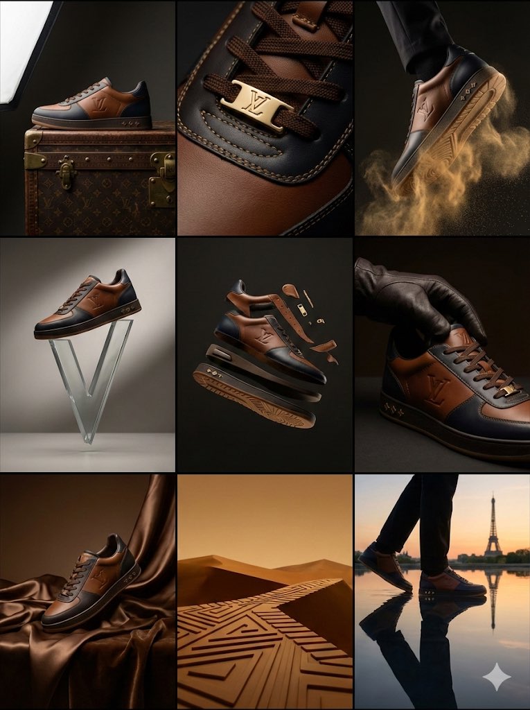 LV Luxury Sneakers Visual Symphony