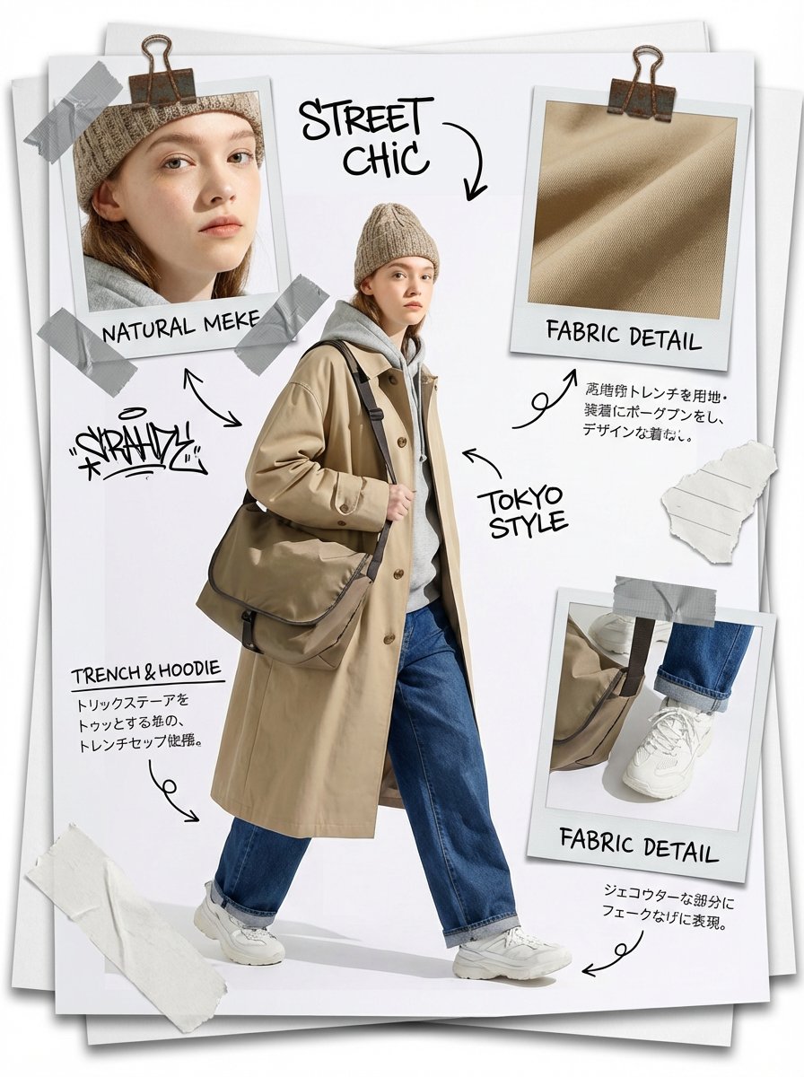 Stylish Scrapbook Fashion Collage Layout