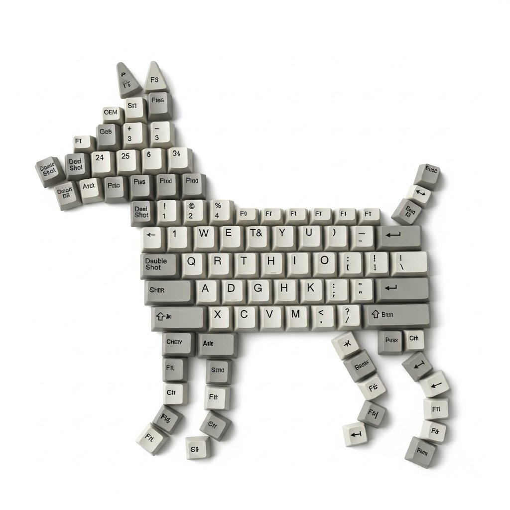 Keyboard Keycap Dog Mosaic Art