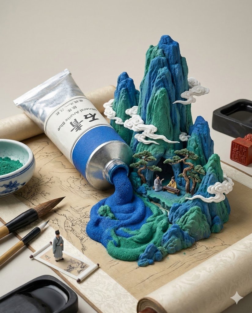 Mineral Pigment Landscape Art