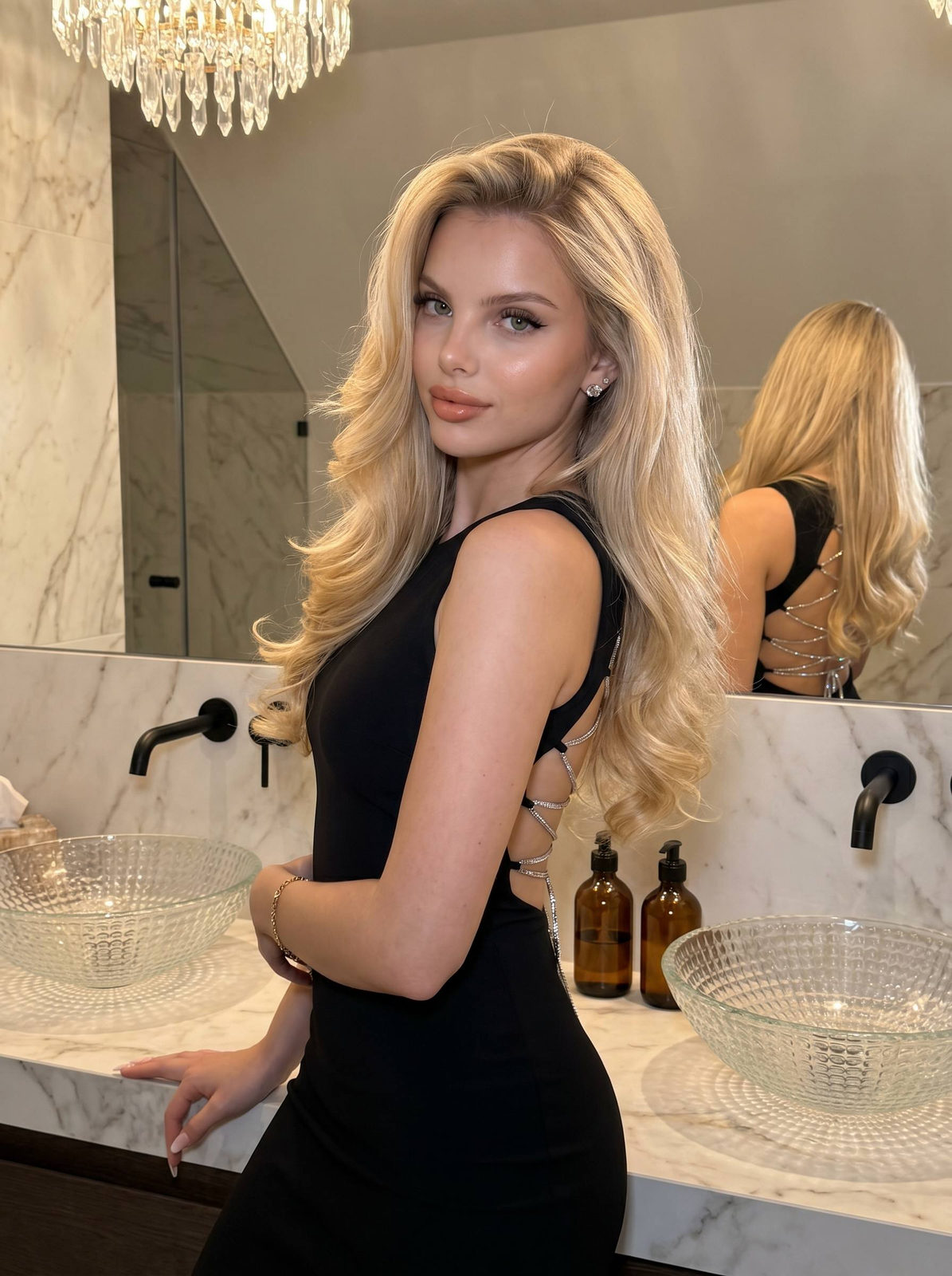 Luxury Bathroom Glamour Portrait