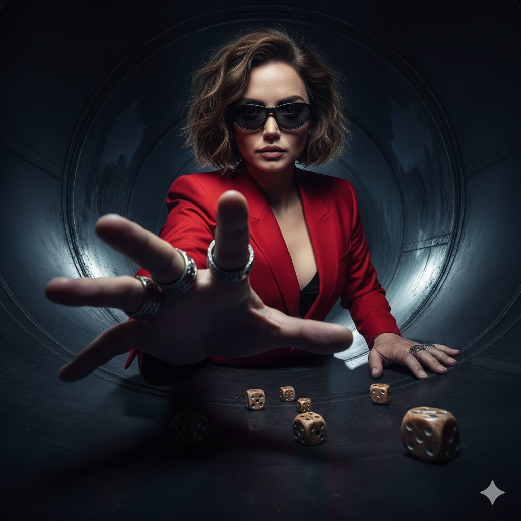 Red Jacket Industrial Cinematic Portrait