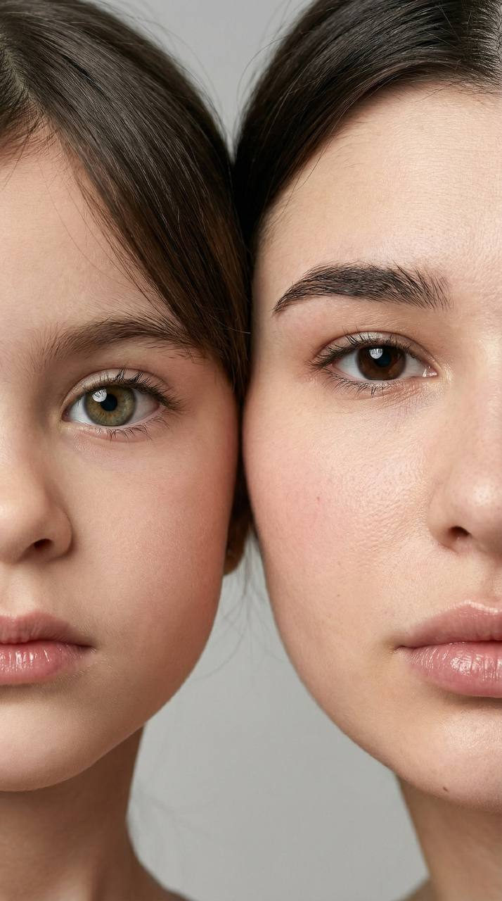 Photorealistic Parent Child Portrait