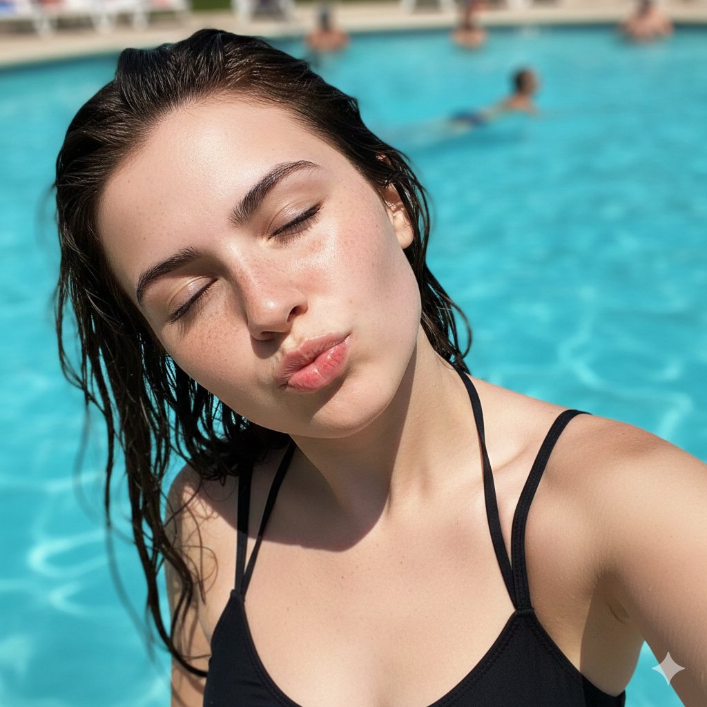 Summer Pool Selfie