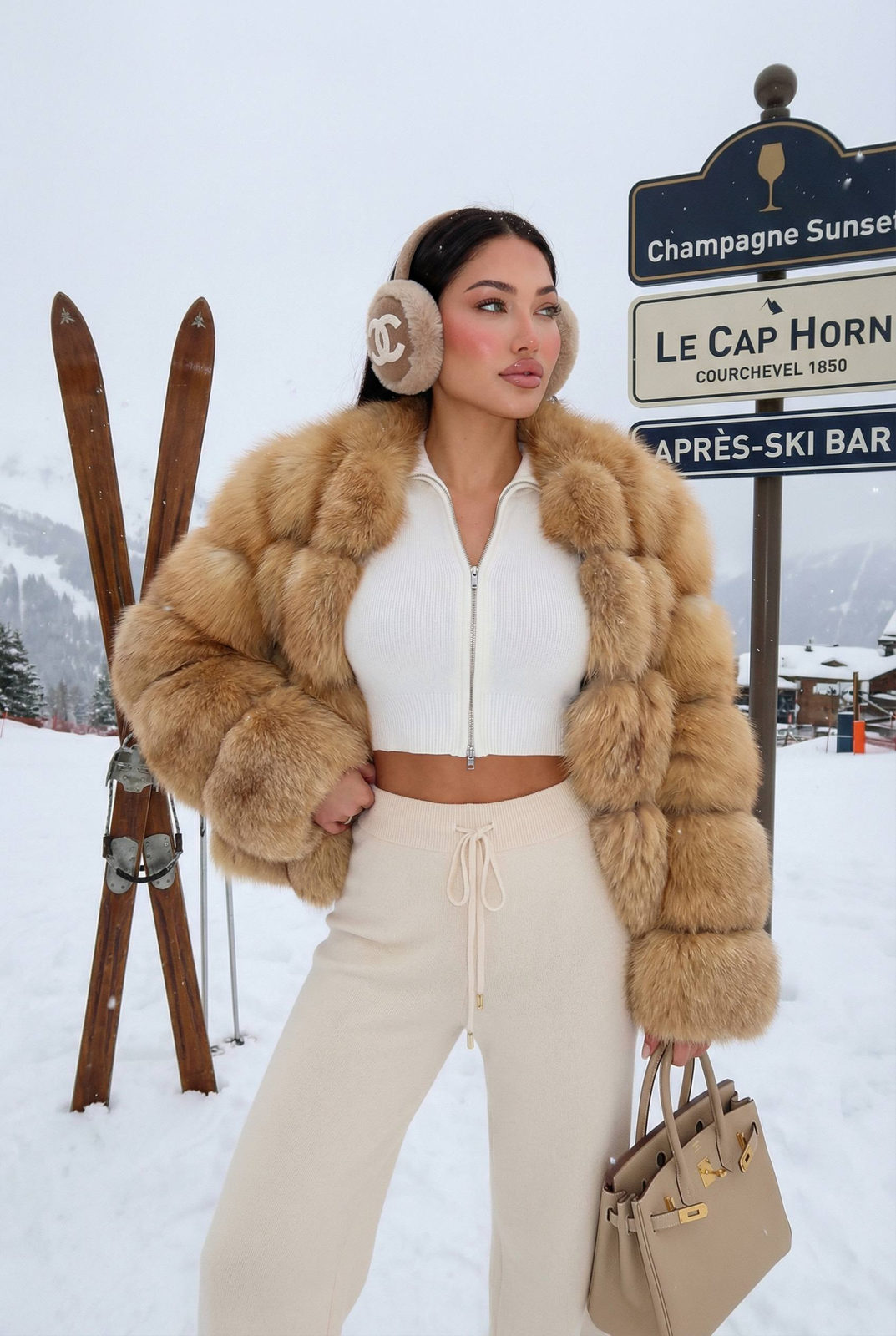 Luxury Ski Resort Fashion Portrait