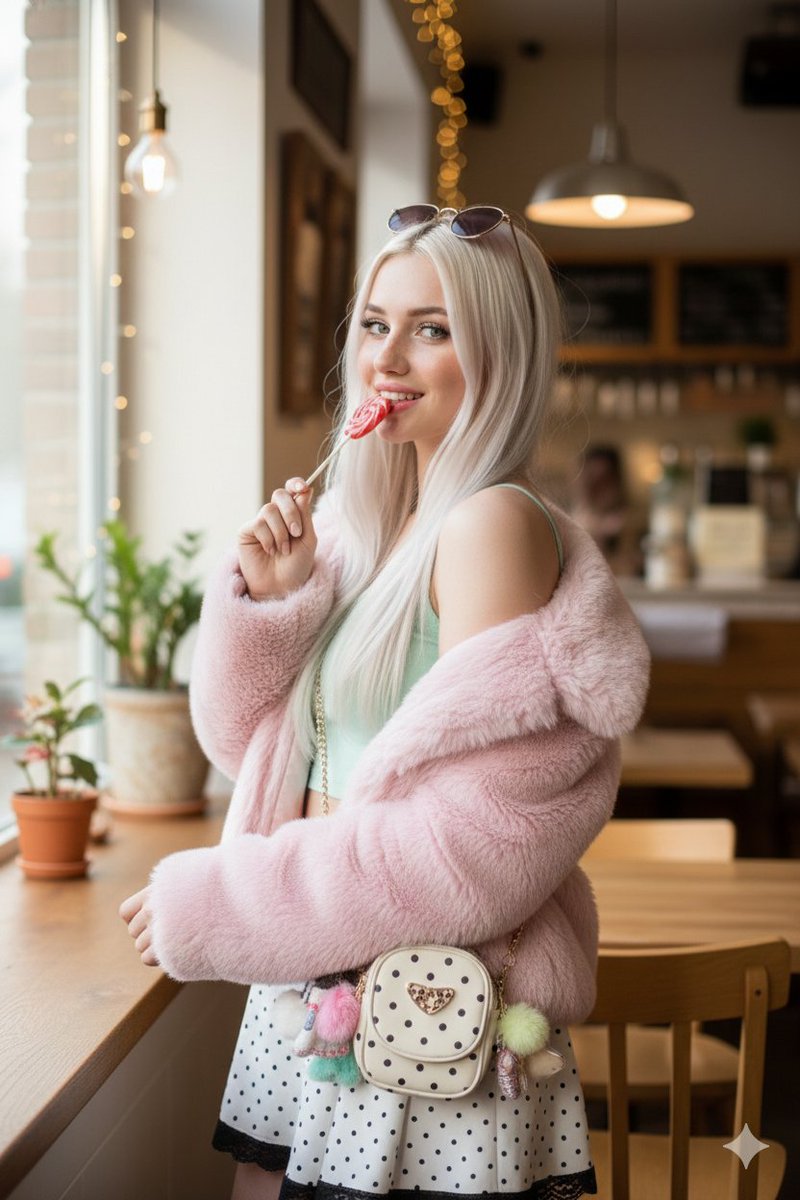 Sweet Lollipop Cafe Girl