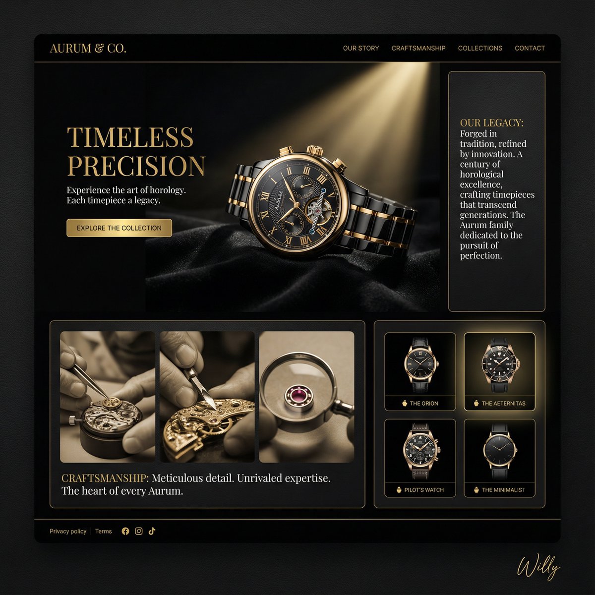 Luxury Watch Brand Landing Page