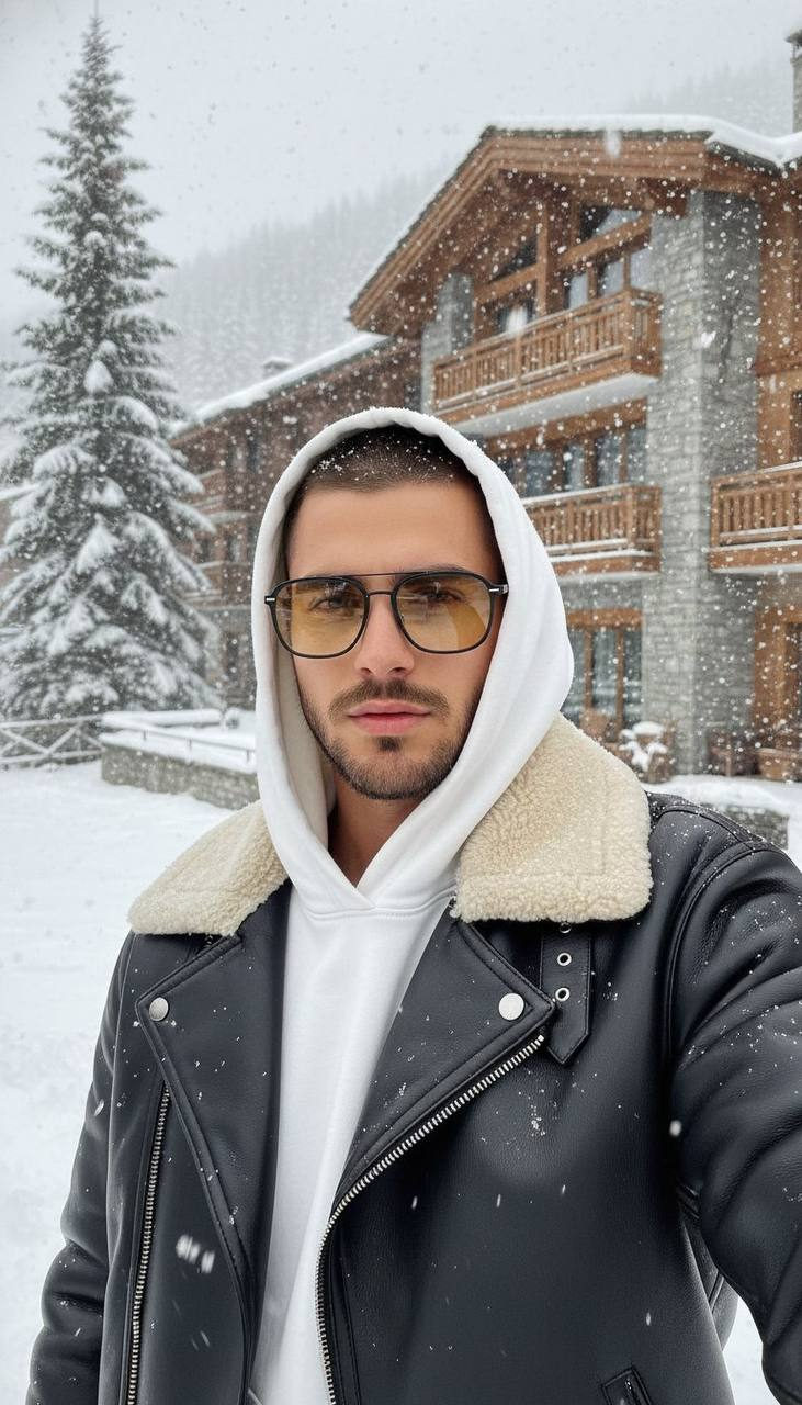 Luxury Winter Alpine Selfie Style