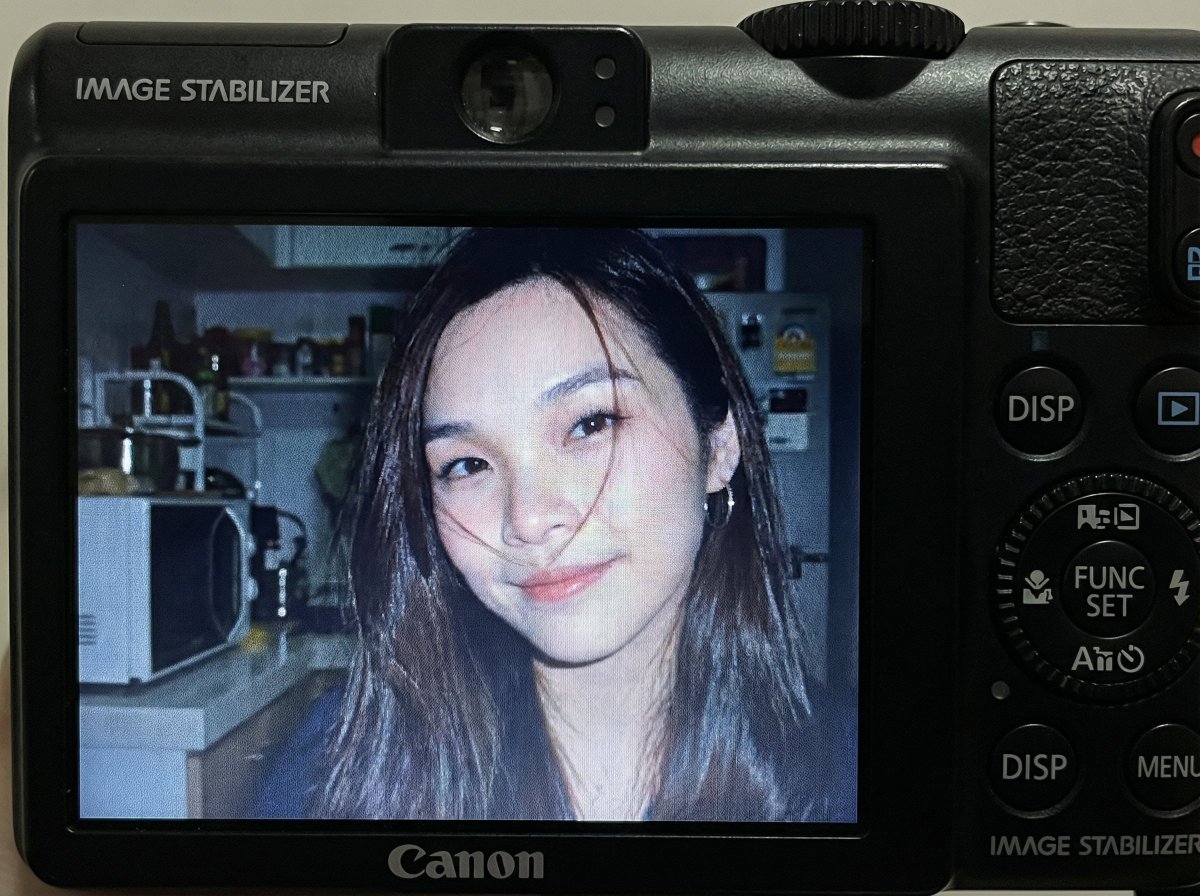Nostalgic Y2K Flash Portrait