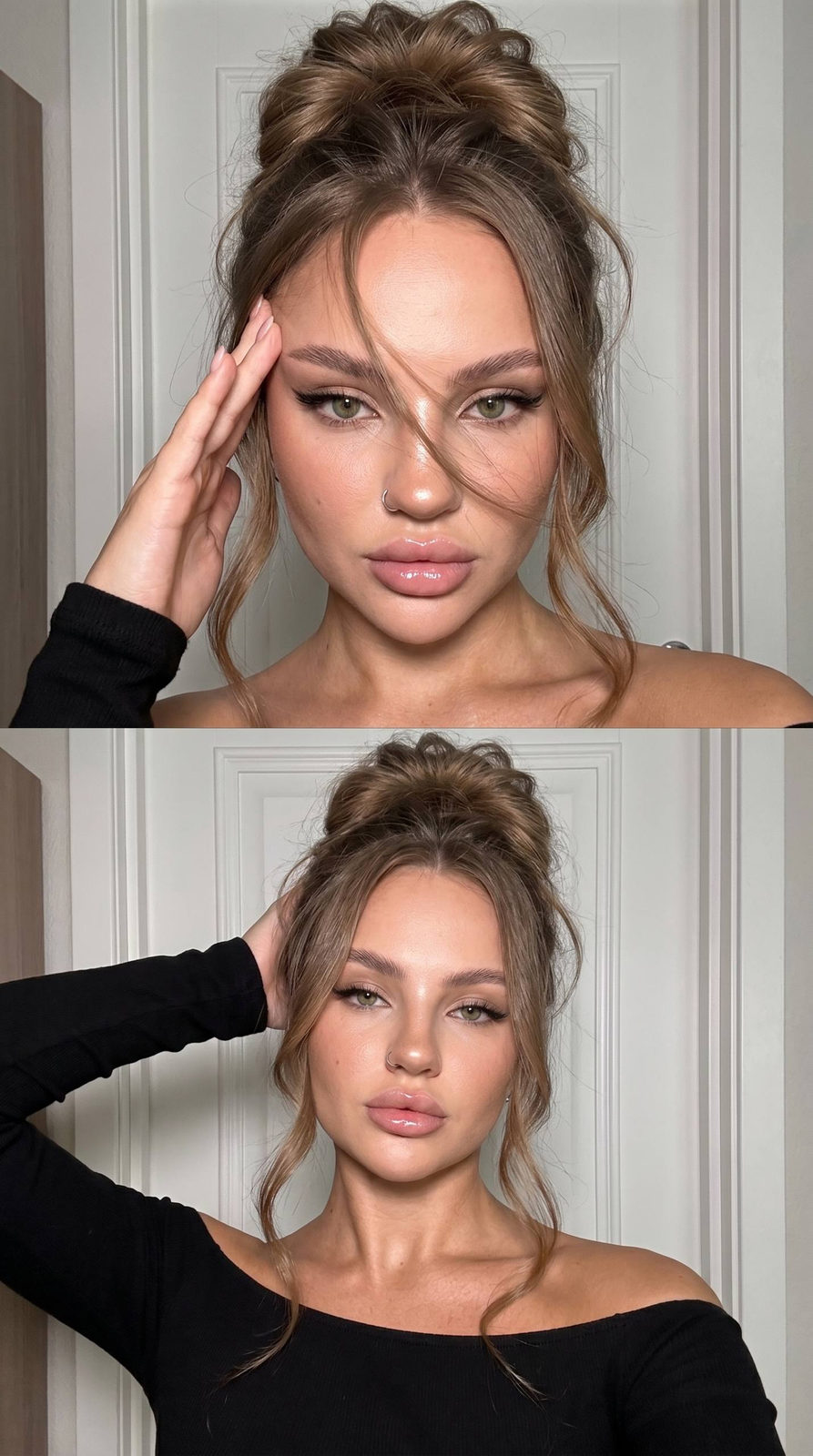 Cool Girl Messy Bun Selfie
