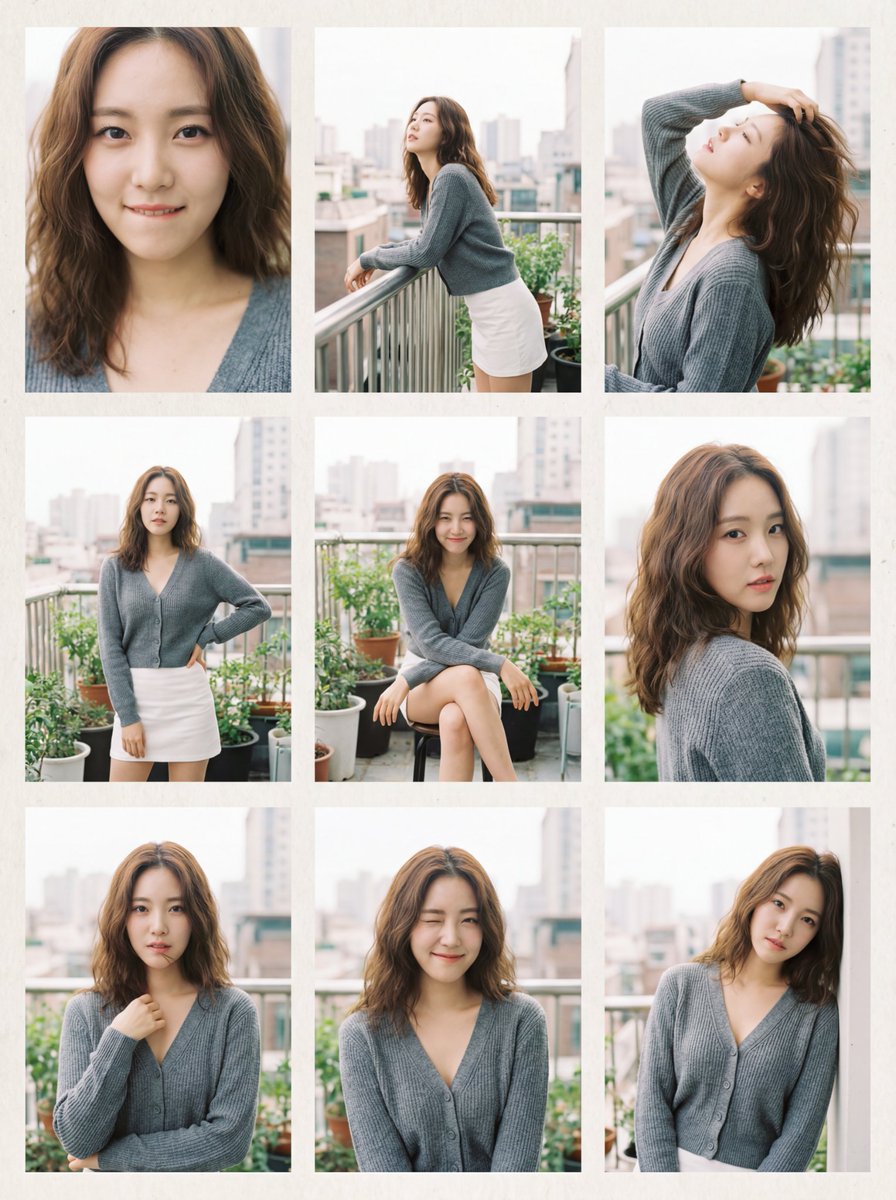 Film-Style K-Pop Idol Balcony Photoshoot